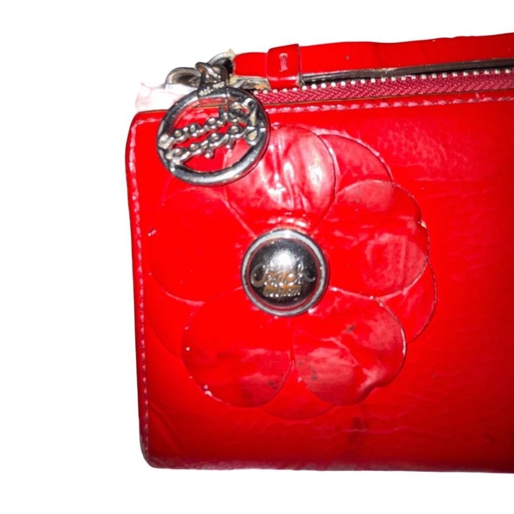 Coach‎ Poppy Red Patent Leather Floral Zip Around Accordion Long Wallet 2011 - Picture 4 of 7